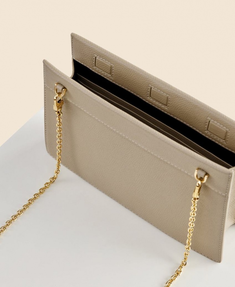 Női Cafuné Stance Chain Crossbody Táska Bézs | QHO2856CC